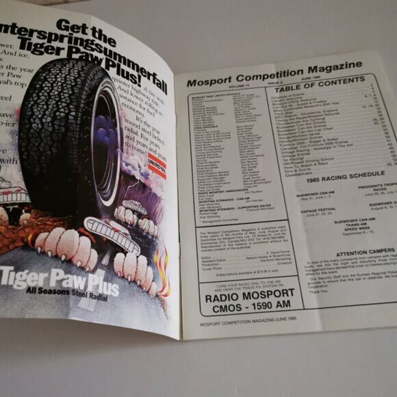 1985 Canadian Mosport Souvenir Competition Magazine Budweiser Can-Am Racing - Picture 5 of 10